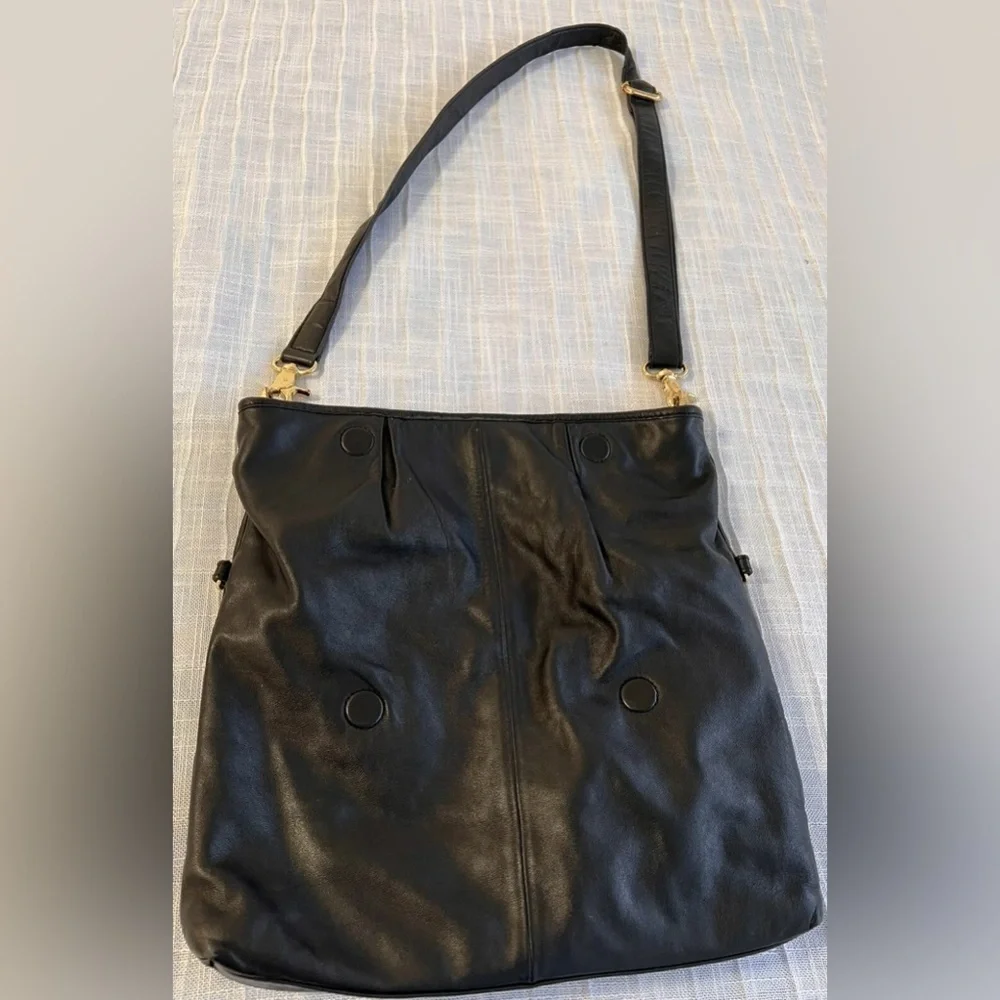 Tory Burch  Tote Black  Leather Shoulder‎ / Crossbody Bag Handbag